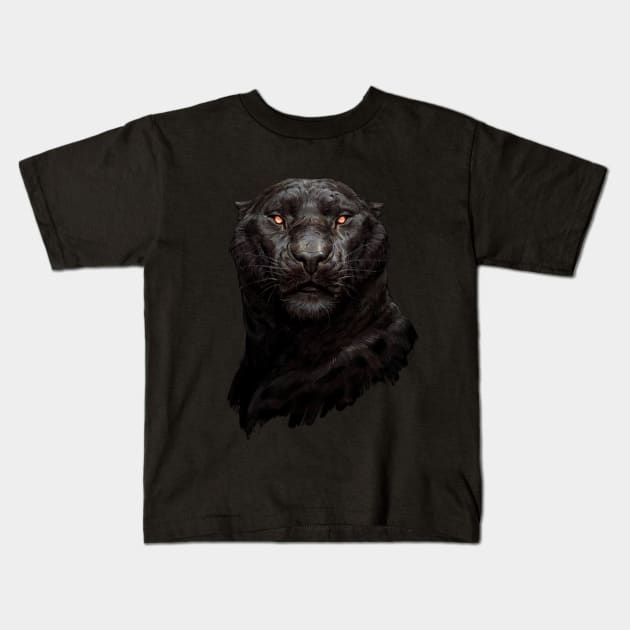 Panther Kids T-Shirt by Atenebris